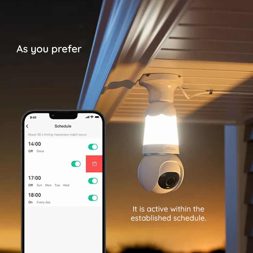 Imou Bulb Bewakingscamera, Wi-Fi, 2K, Binnen, Wit IPC-S6DP-5M0WEB-E27