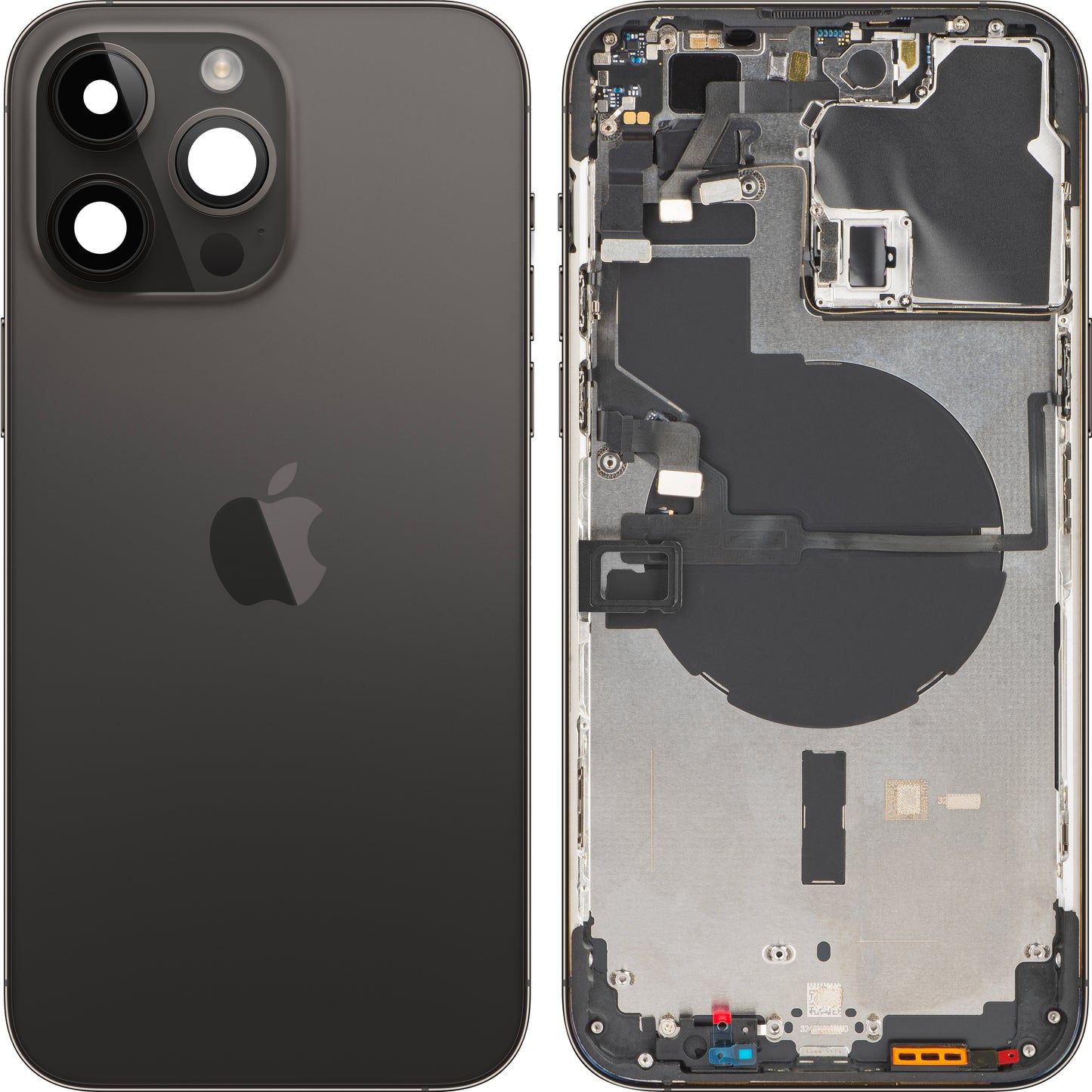 Apple iPhone 14 Pro Max Batterijdeksel, Met Tussenbehuizing, Zwart (Space Black), Swap