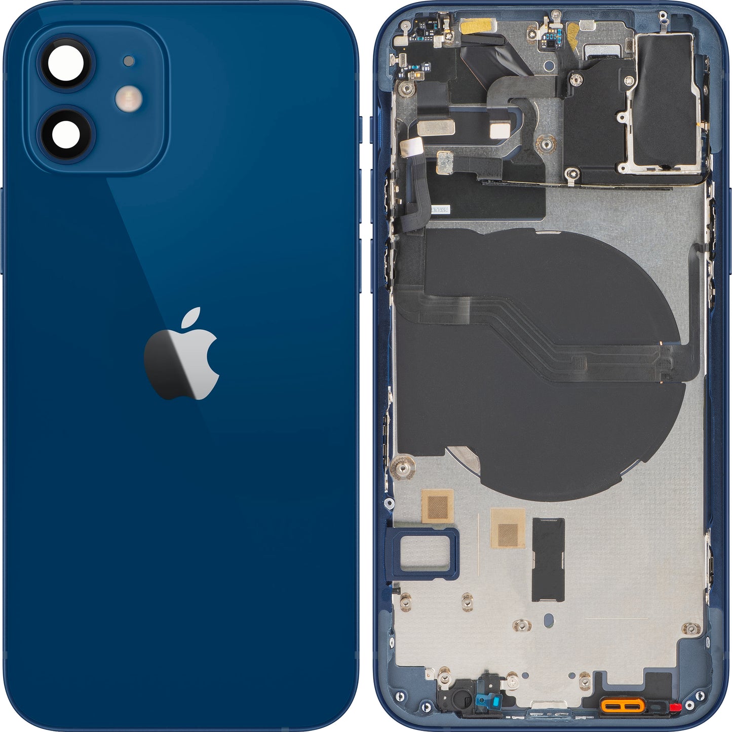 Apple iPhone 12 batterijdeksel, met tussenbehuizing, blauw, verwisselbaar