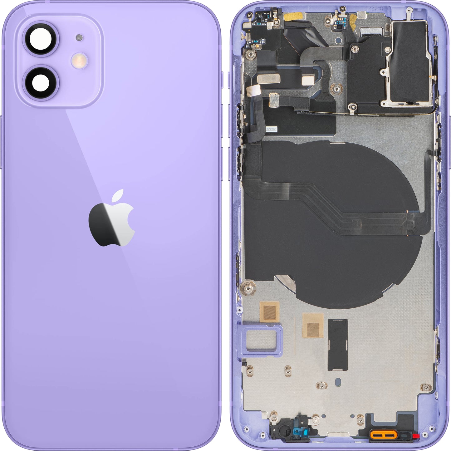 Apple iPhone 12 batterijdeksel, met hoesje, paars, verwisselbaar