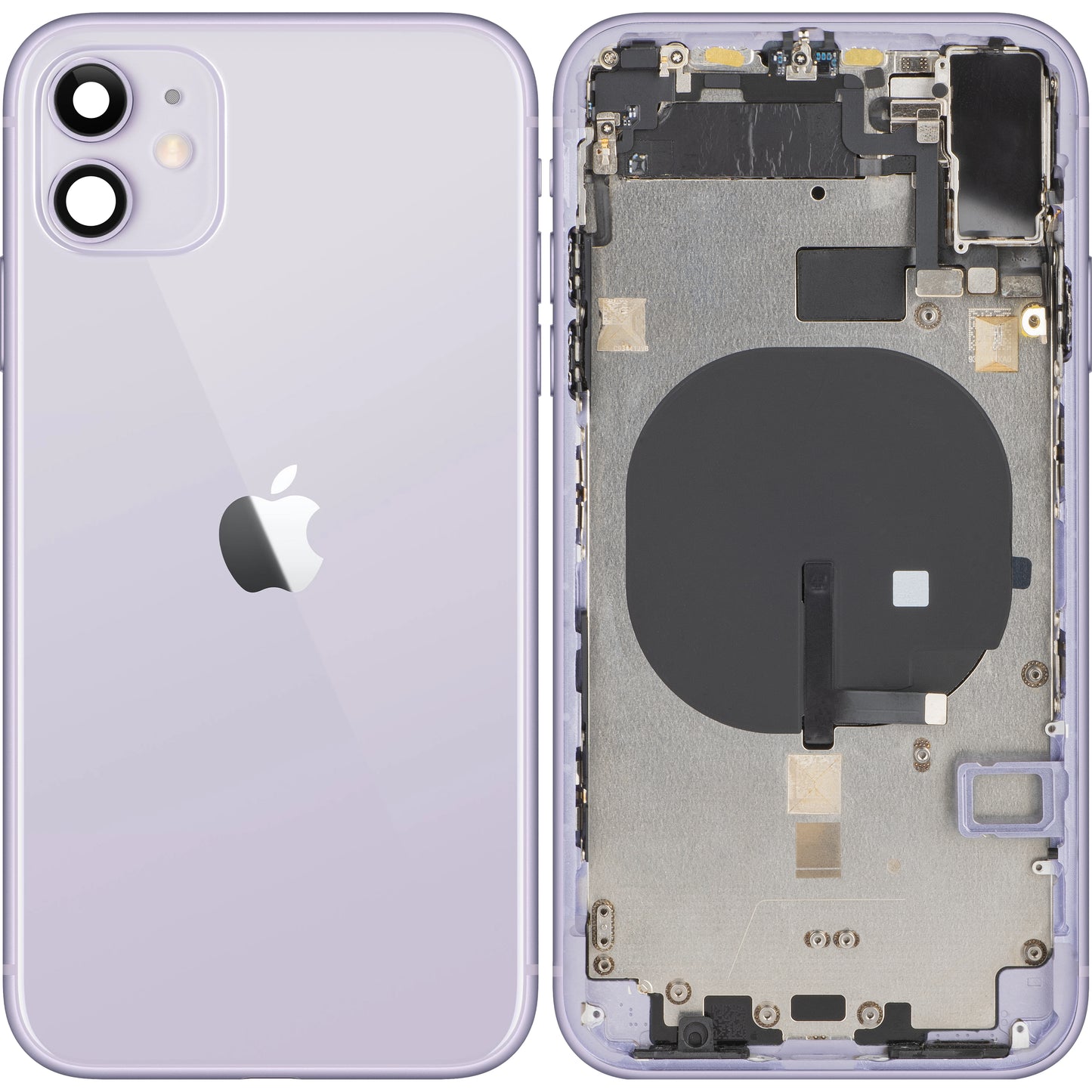 Apple iPhone 11 batterijdeksel, met hoesje, paars, verwisselbaar