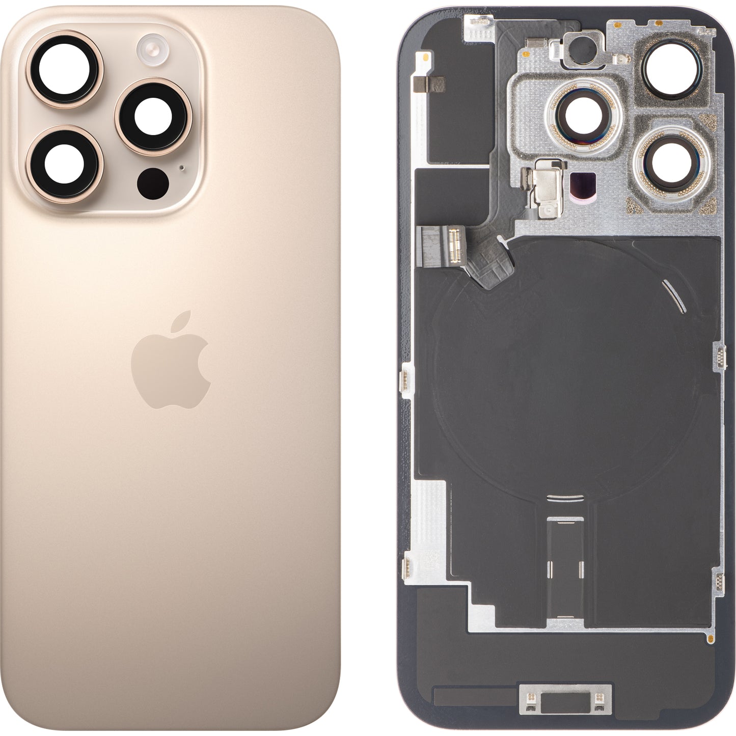 Apple iPhone 16 Pro Batterijklep, Goud (Desert Titanium), Premium Swap