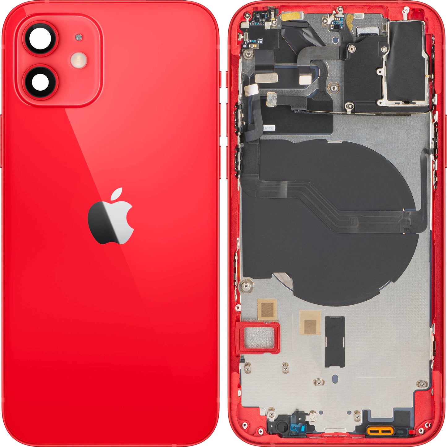 Batterijdeksel Apple iPhone 12, Met Middenbehuizing, Rood, Swap