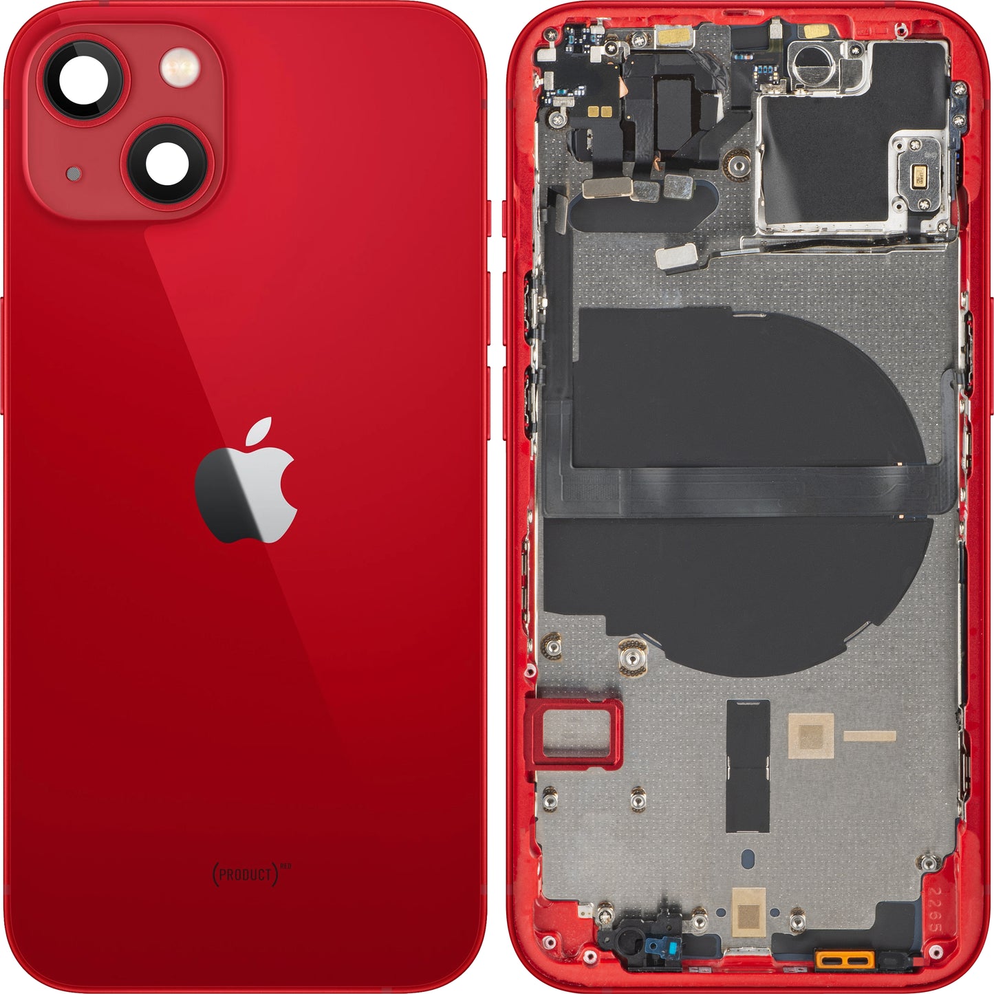 Batterijdeksel Apple iPhone 13, Met Middenbehuizing, Rood, Swap