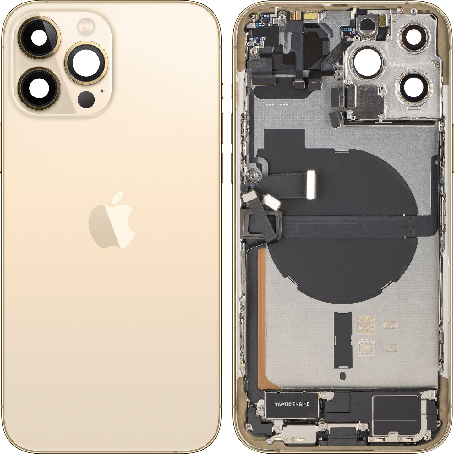 Batterijdeksel Apple iPhone 13 Pro Max, Met Middenbehuizing, Volledige Onderdelen, Goud, Swap