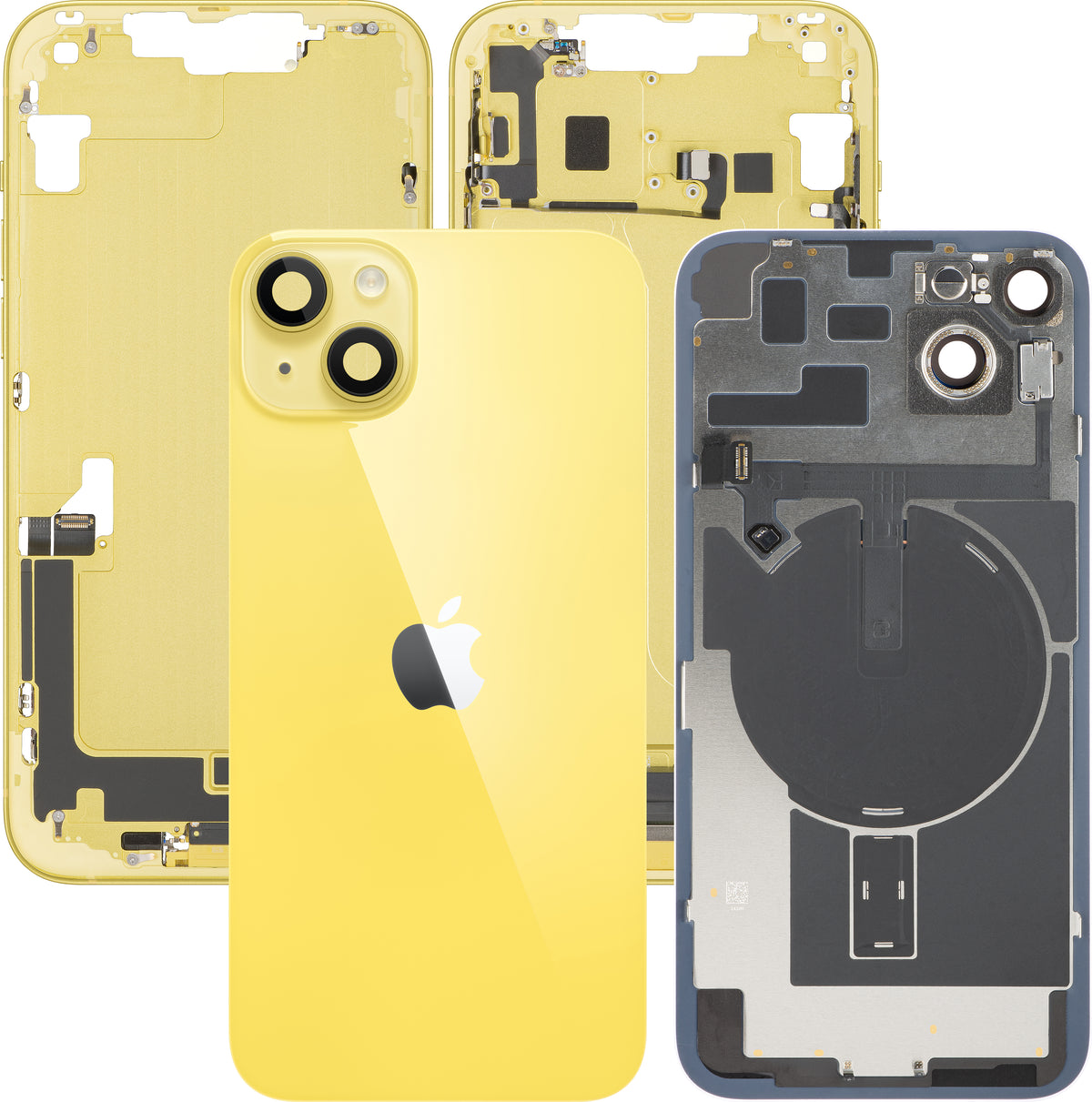 Batterijdeksel Apple iPhone 14 Plus, Met Middenbehuizing, Complete Onderdelen, Geel, Premium Swap