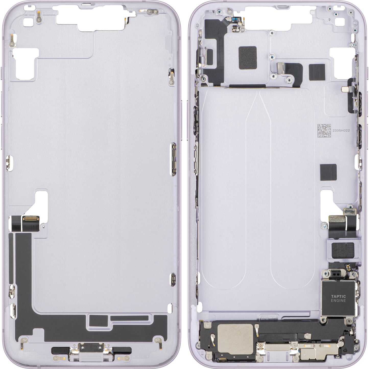 Batterijdeksel Apple iPhone 14 Plus, Met Middenbehuizing, Volledige Onderdelen, Paars, Swap
