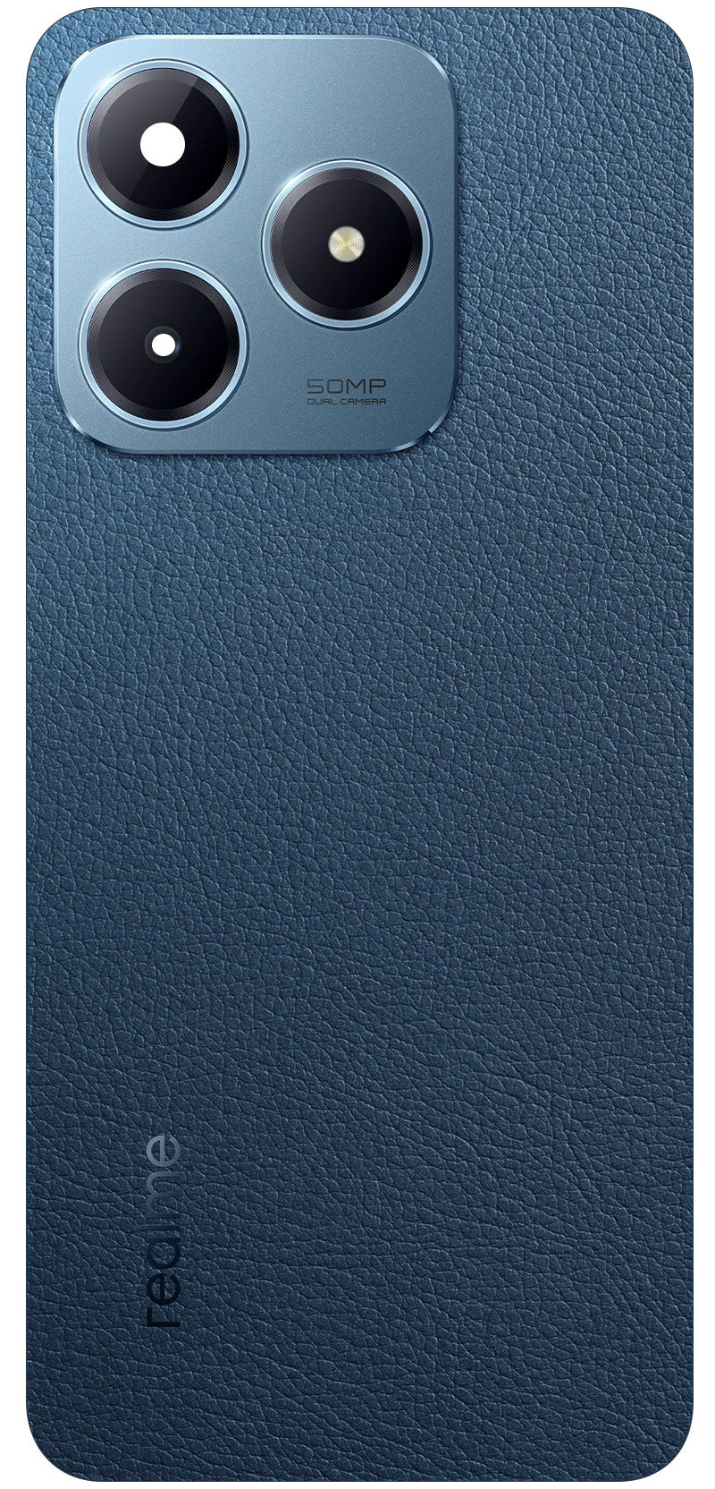 Batterijdeksel Realme C63, Blauw (Leather Blue), Service Pack 621033000270