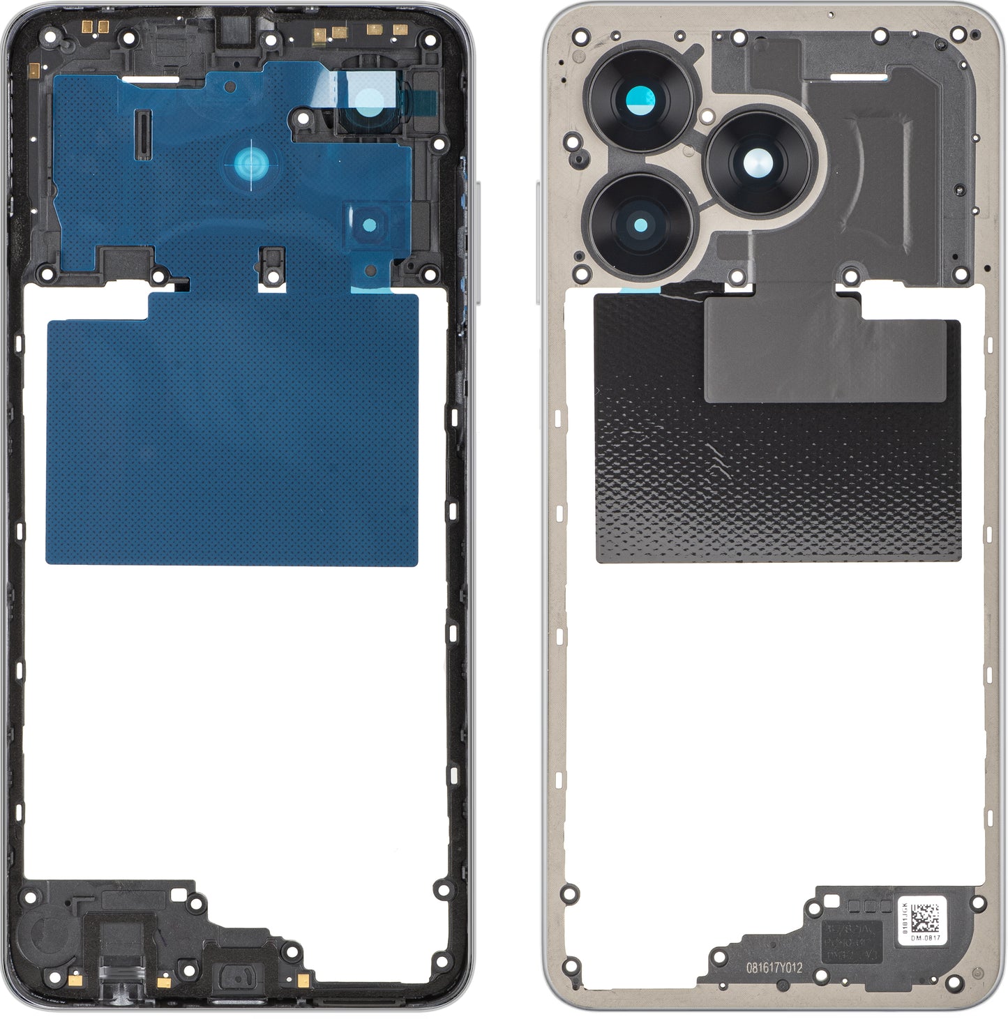 Middenbehuizing Honor X5c Plus, Zilver, Service Pack 9707ACJA