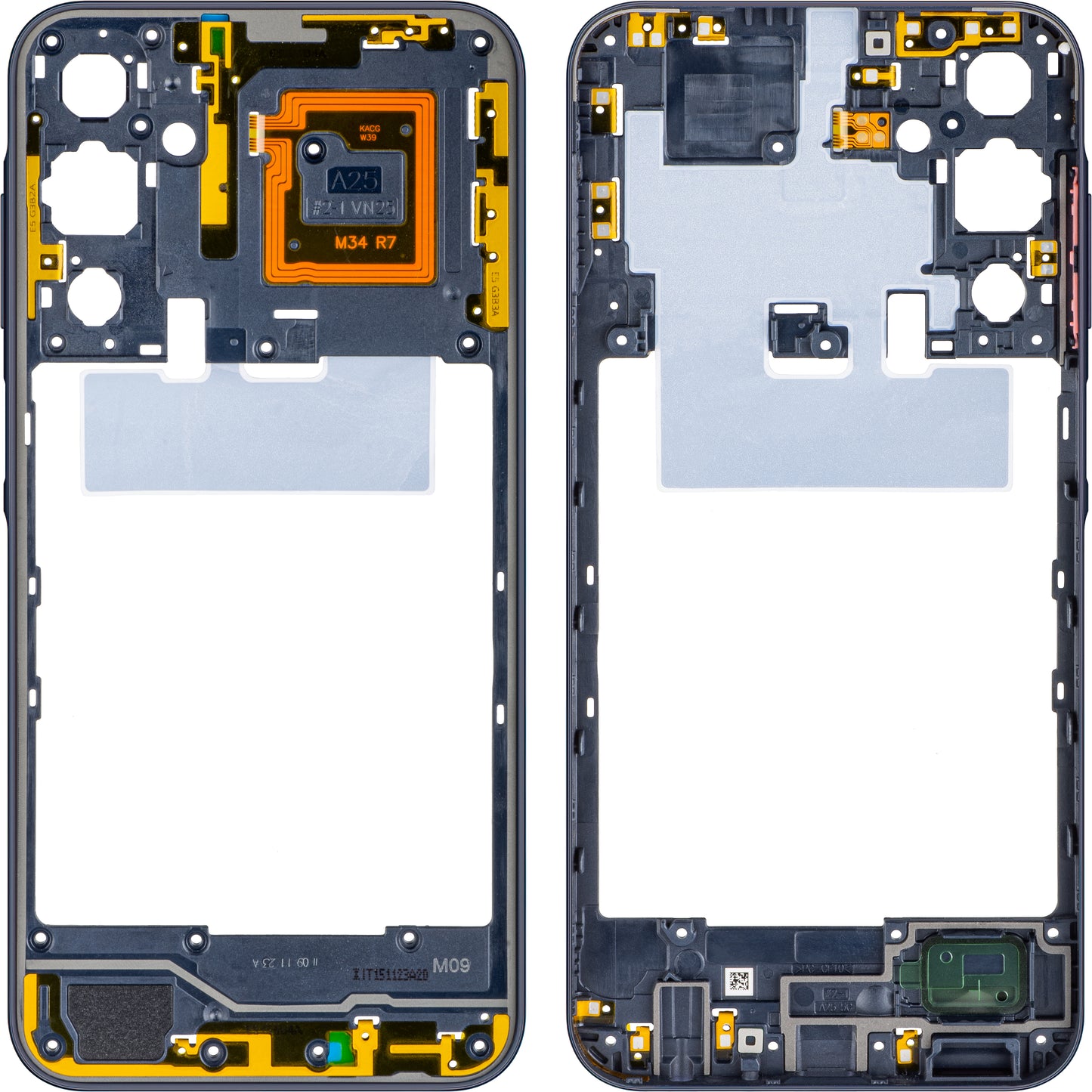 Middenbehuizing Samsung Galaxy A25 A256, Zwart