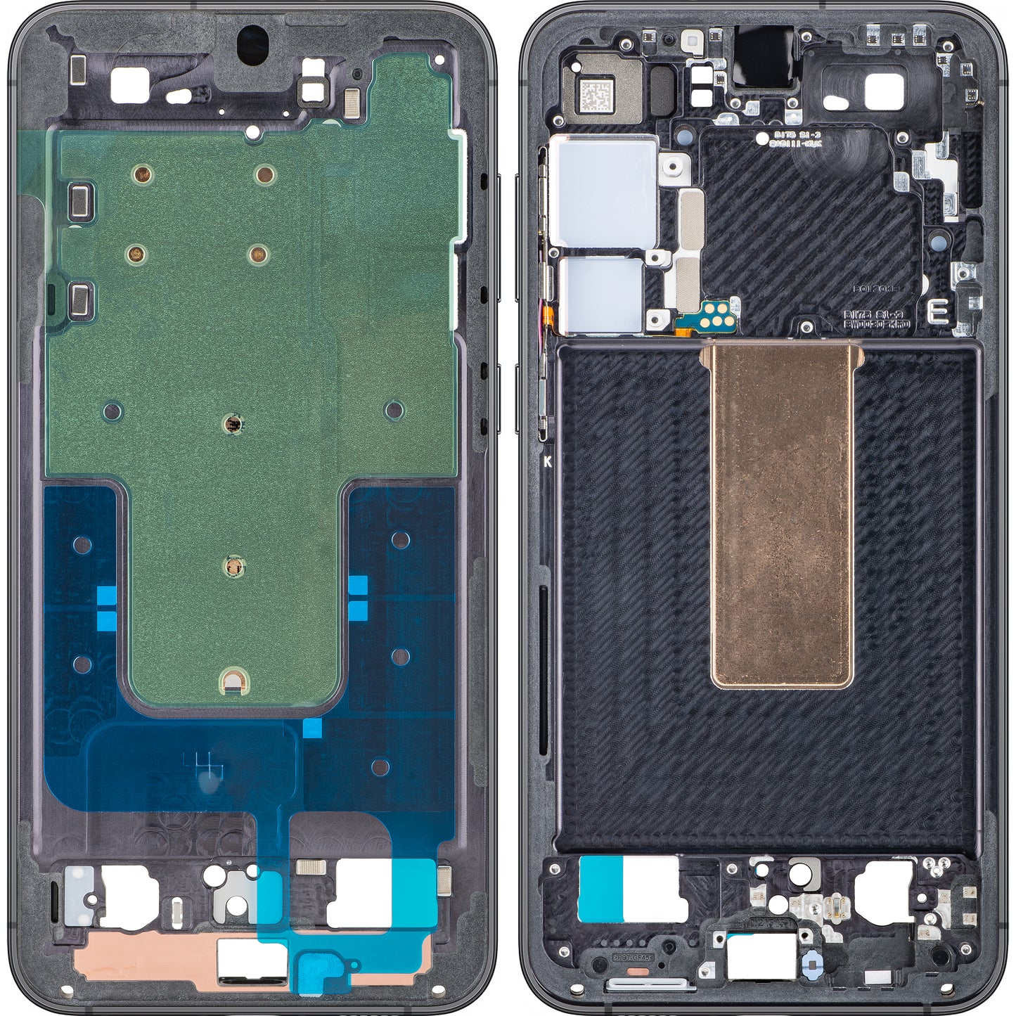 Middenbehuizing Samsung Galaxy S23+ S916, Zwart (Phantom Black), Service Pack GH96-15838A