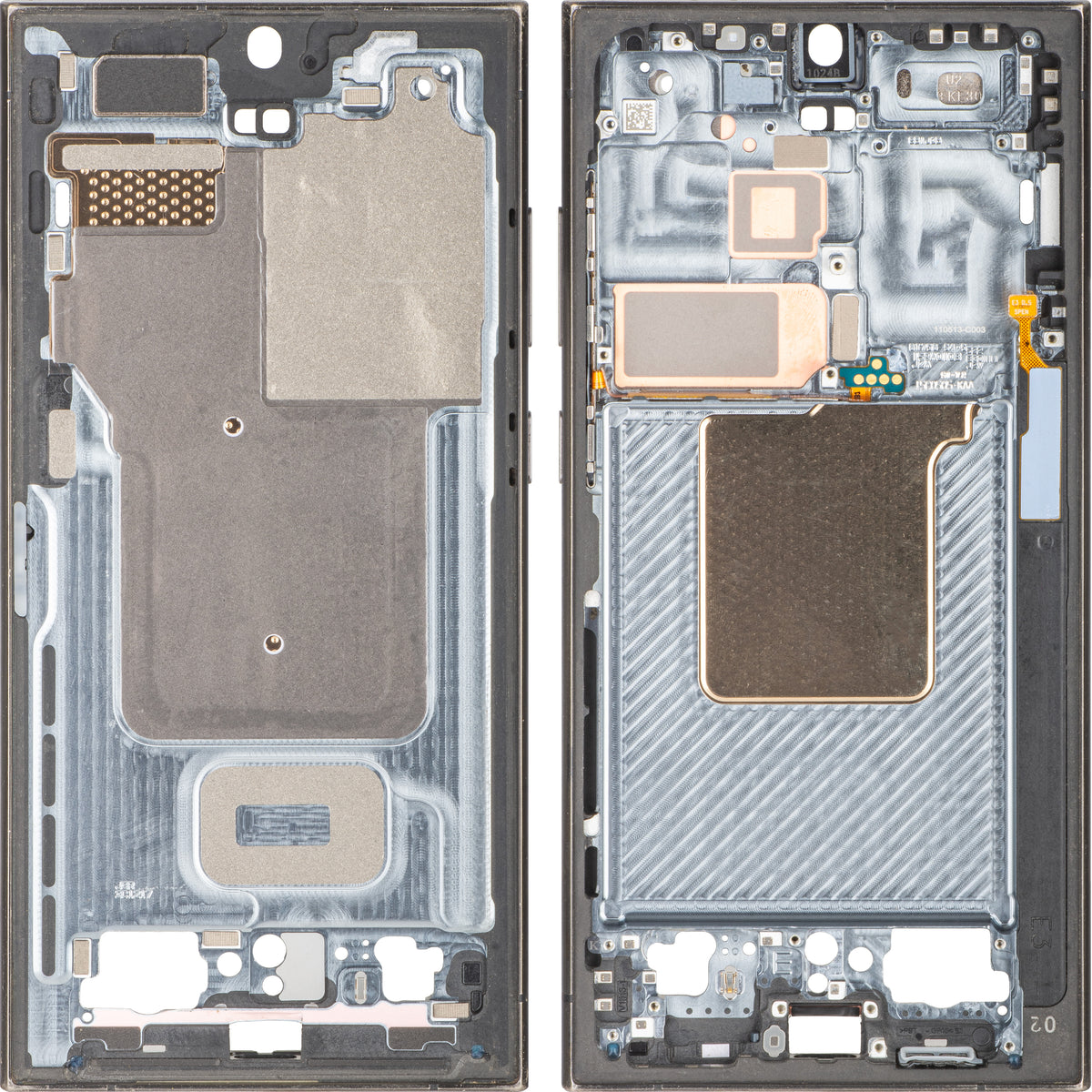 Middenbehuizing Samsung Galaxy S24 Ultra S928, Zwart, Swap