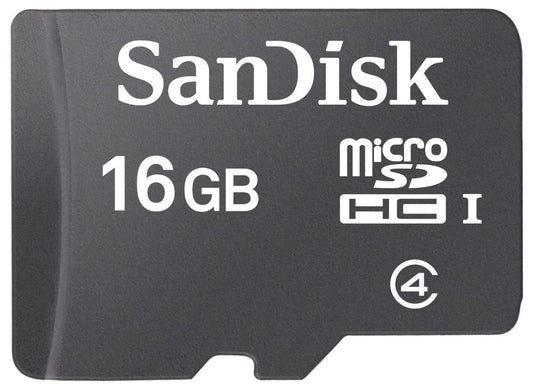 SanDisk microSDHC-geheugenkaart, 16Gb, Klasse 4 SDSDQM-016G-B35