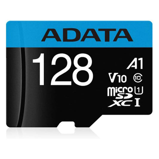 microSDXC Geheugenkaart Adata Premier, 128Gb, Klasse 10 / UHS-1 U1, Met Adapter AUSDX128GUICL10A1-RA1