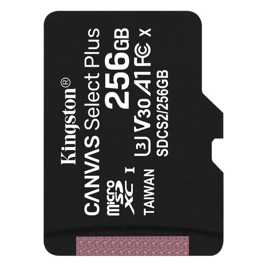Kingston Canvas Select Plus Android A1 microSDXC Geheugenkaart Kingston Canvas Select Plus Android A1, 256Gb, Klasse 10 / UHS-1 U1 SDCS2/256GBSP
