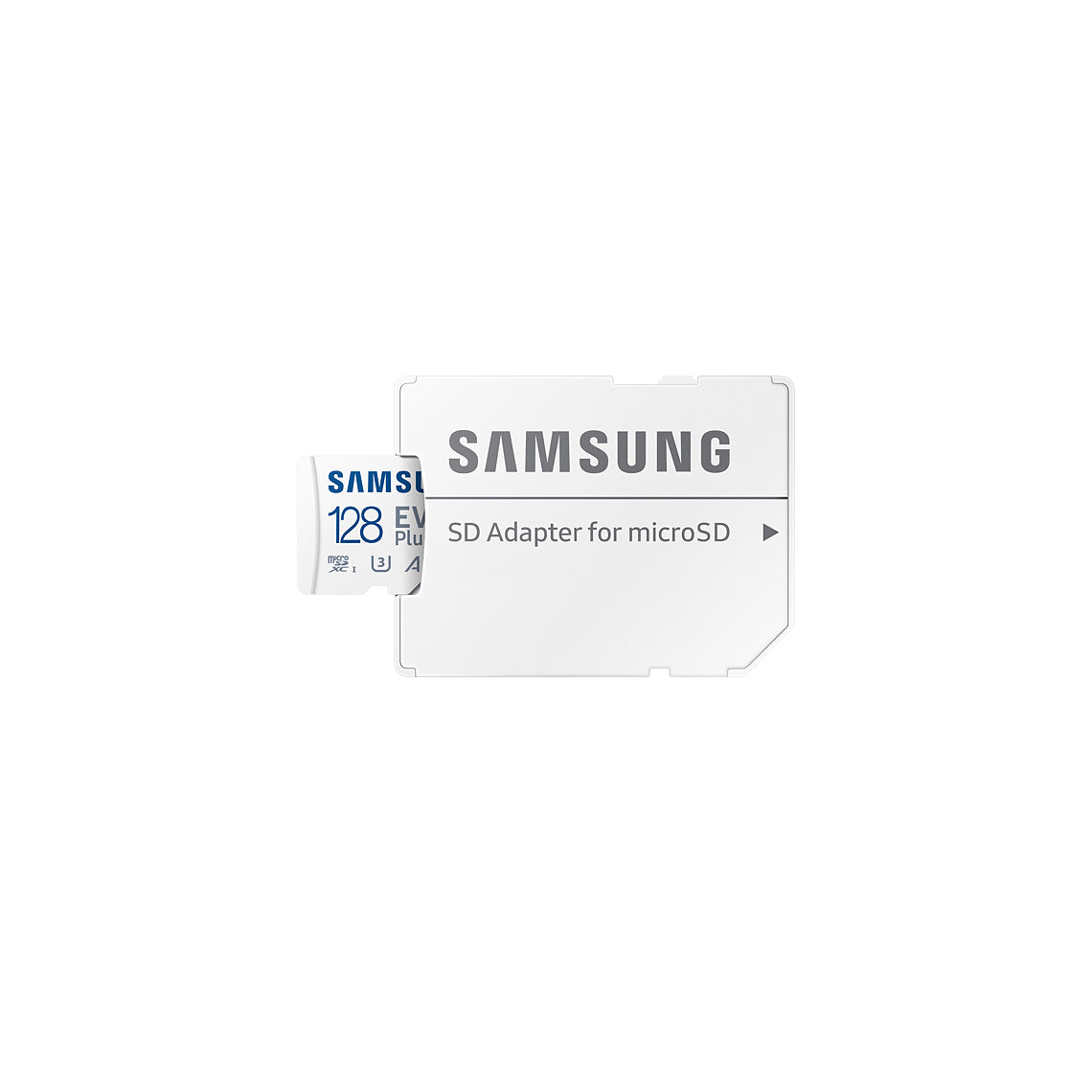 MicroSDXC-geheugenkaart Samsung Evo Plus, 128Gb, Klasse 10 / UHS-1 U3, met adapter MB-MC128SA/EU