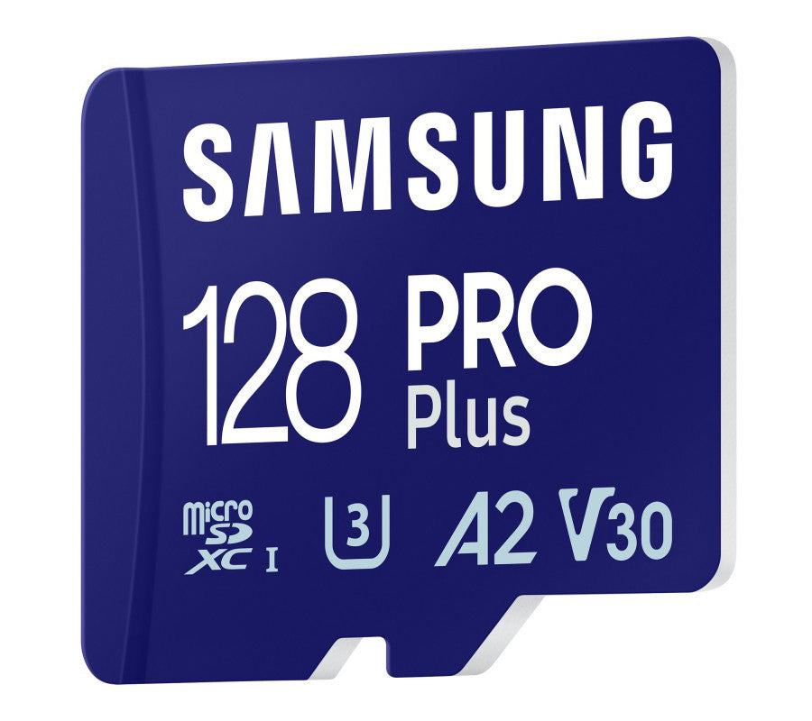 Samsung PRO Plus microSDXC Geheugenkaart, 128Gb, Klasse 10 / UHS-1 U3, met Kaartlezer MB-MD128SB/WW