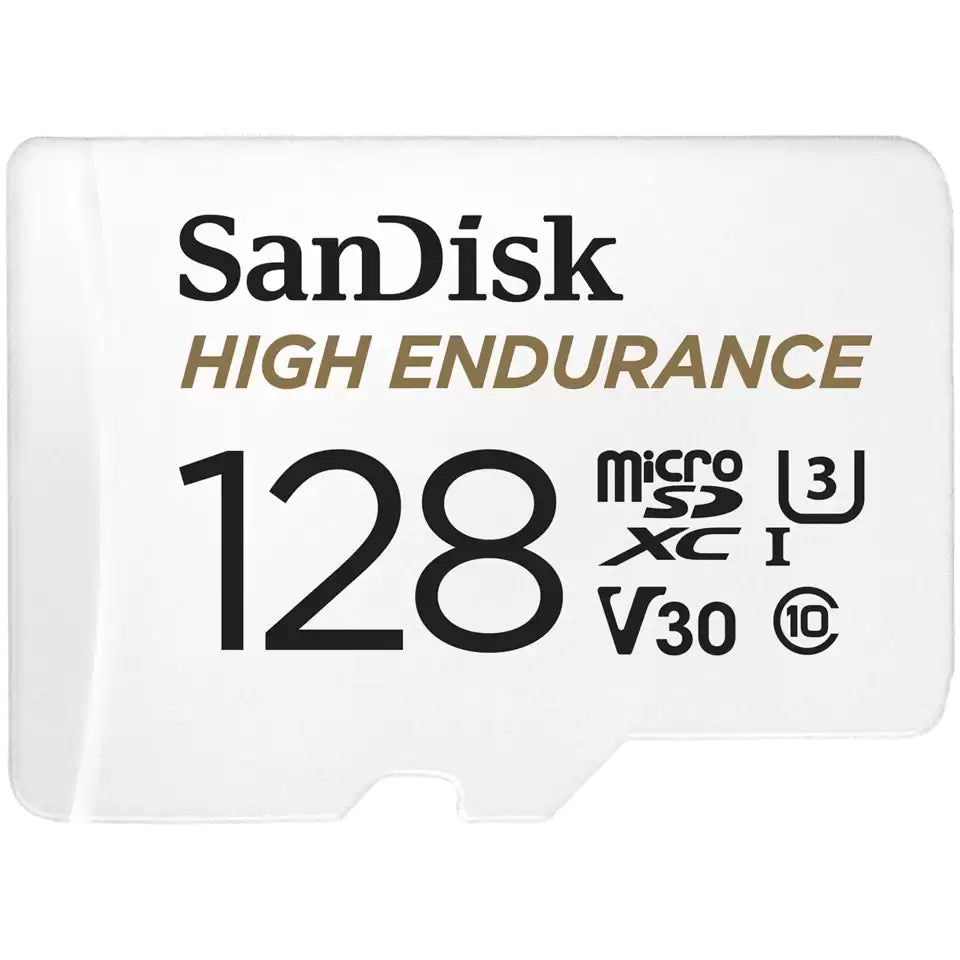SanDisk High Endurance microSDXC Geheugenkaart, 128Gb, Klasse 10 / UHS-1 U3, Met Adapter SDSQQNR-128G-GN6IA
