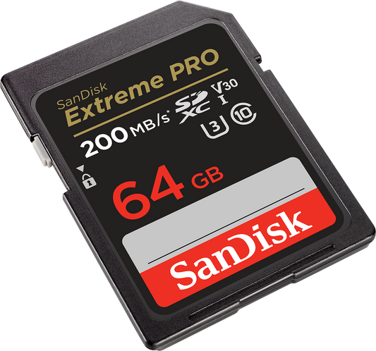 SDXC Geheugenkaart SanDisk Extreme Pro, 64Gb, Klasse 10 / UHS-1 U3 SDSDXXU-064G-GN4IN
