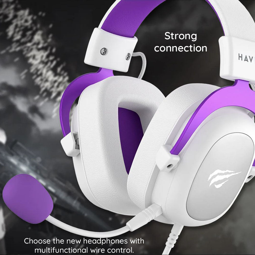 Gaming Headset 3.5mm HAVIT H2002D, 2m, Roze