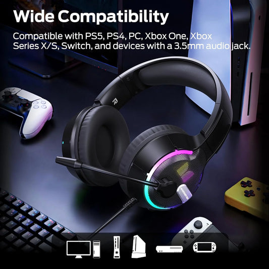 Gaming Headset 3.5mm Monster Mission 320, RGB, 1,9m, Zwart