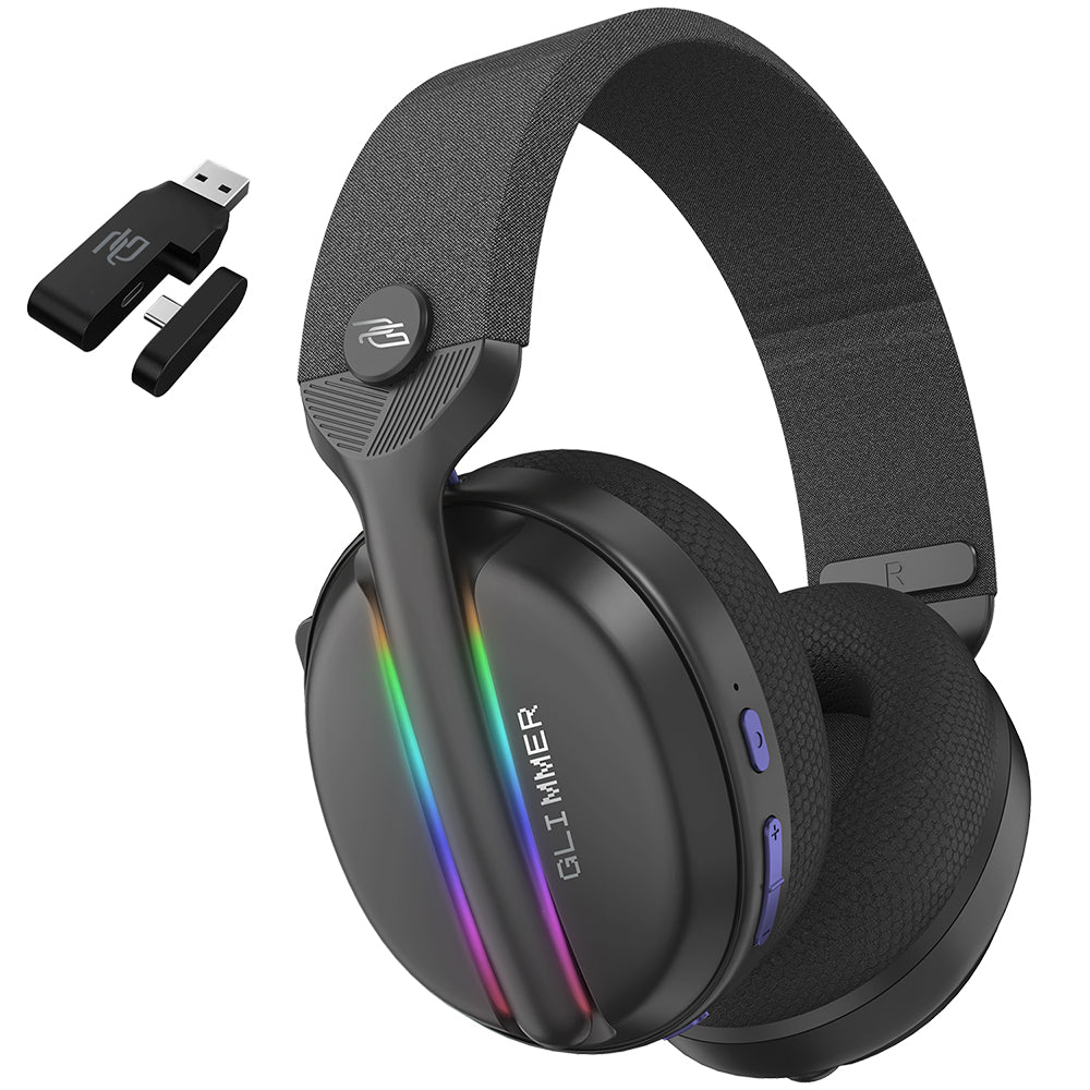 Gaming Headset Wireless Proove Glimmer, RGB, BT / Wi-Fi / Bedraad, Zwart Paars WHGL00022016