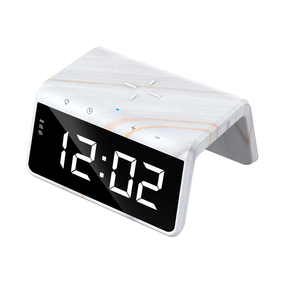 Digitale Klok HAVIT W320 met Draadloze QI Oplading, Wit