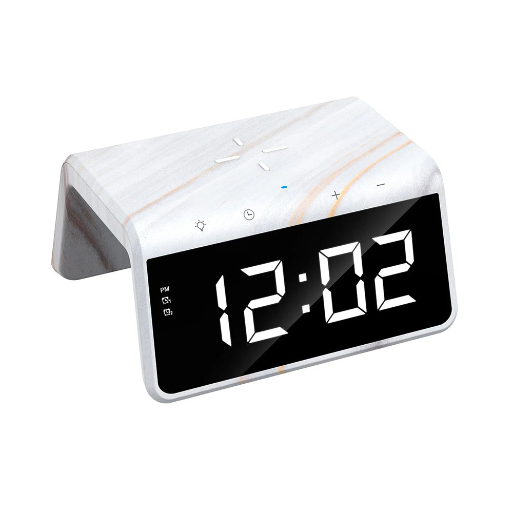 Digitale Klok HAVIT W320 met Draadloze QI Oplading, Wit