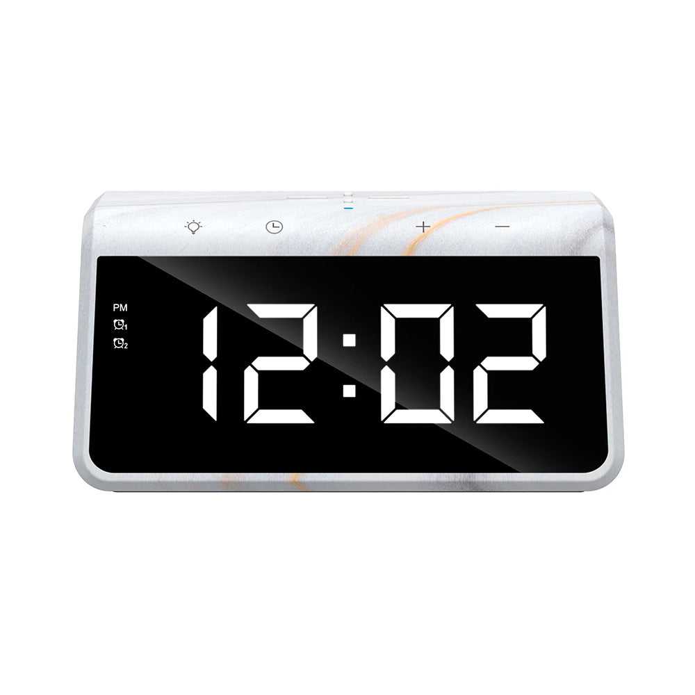 Digitale Klok HAVIT W320 met Draadloze QI Oplading, Wit