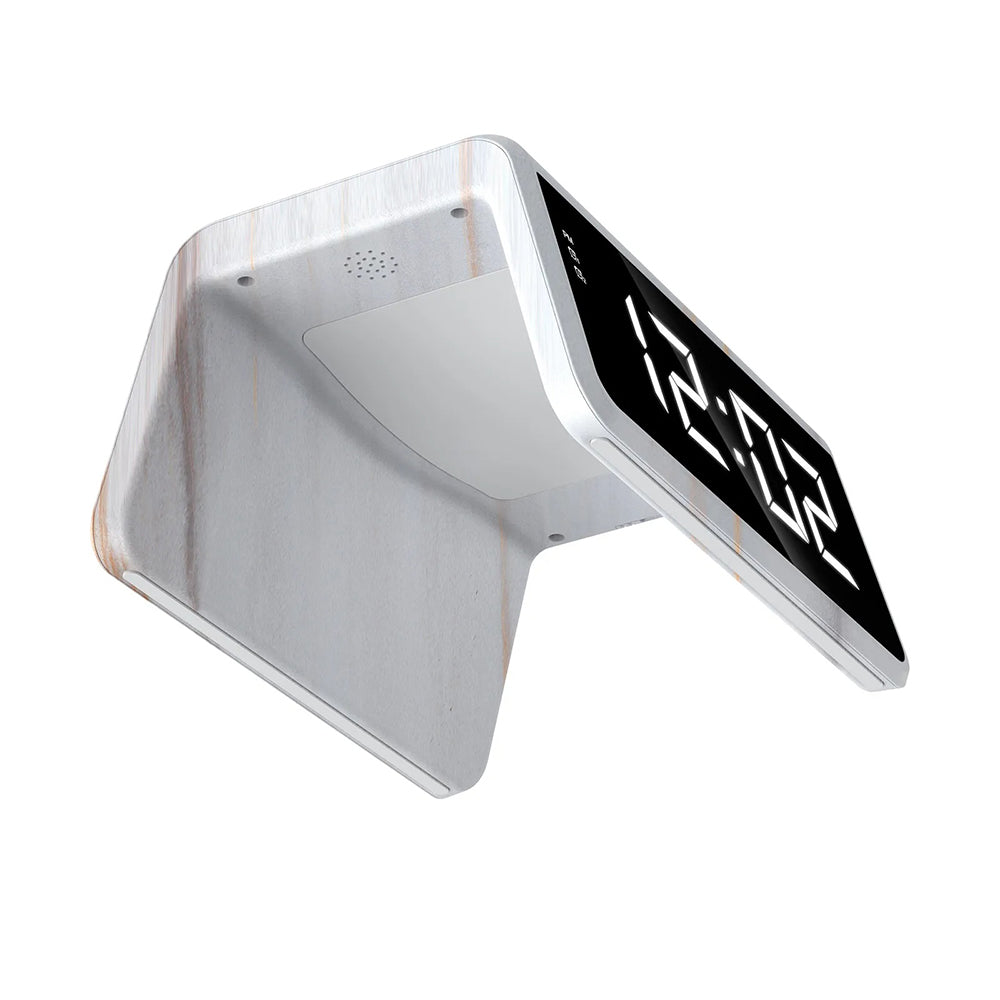 Digitale Klok HAVIT W320 met Draadloze QI Oplading, Wit