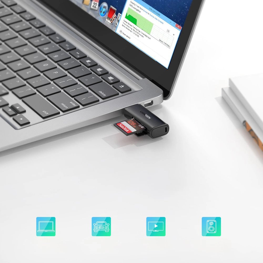 Kaartlezer USB 3.0 UGREEN CM264, SD - microSD, Zwart