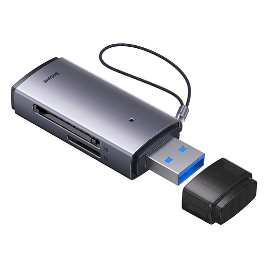 Baseus BS-OH069 USB-kaartlezer, SD - microSD, Grijs WKQX060013