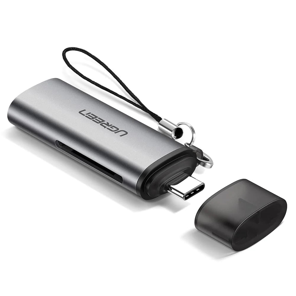 Kaartlezer USB-C UGREEN CM184, SD - microSD, Grijs