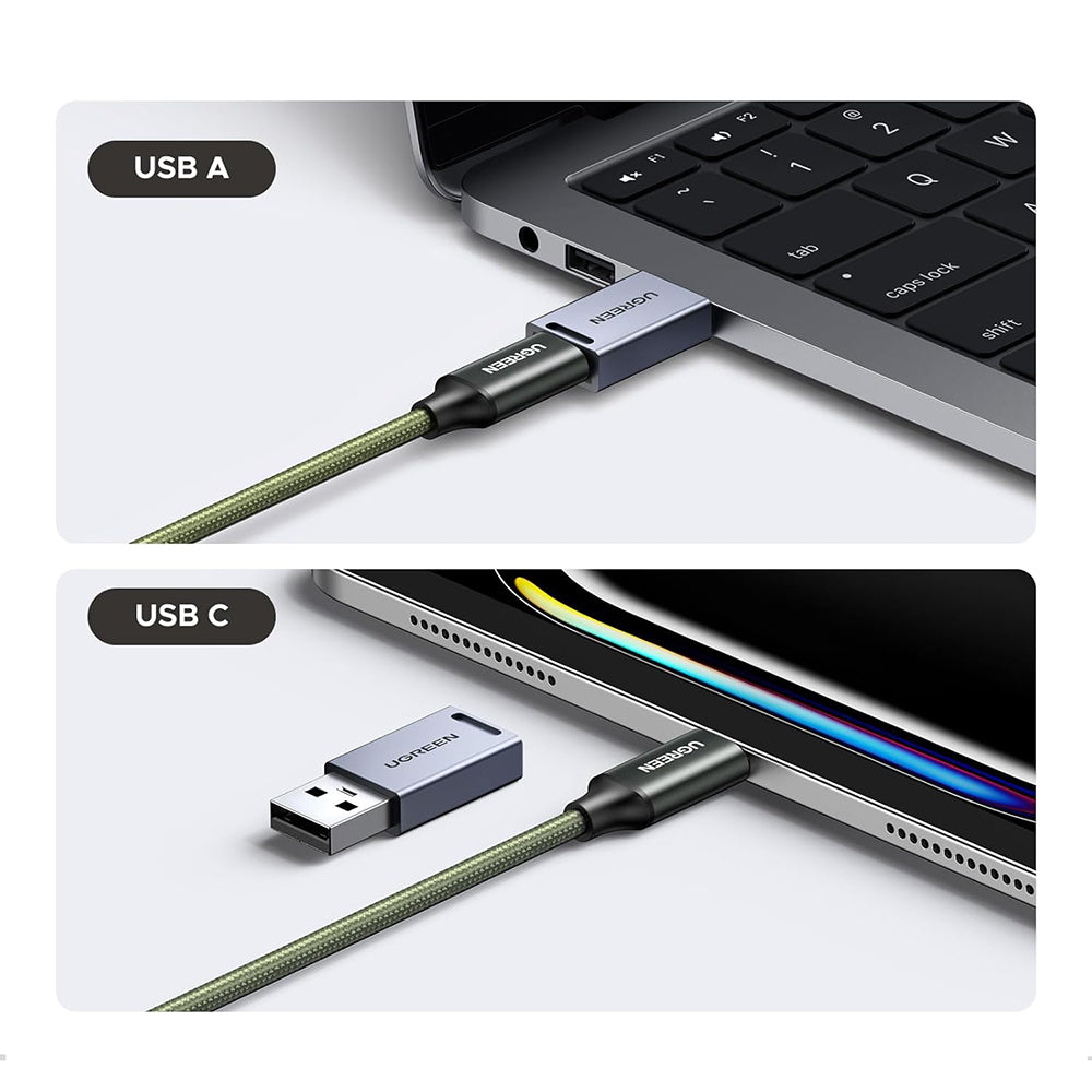USB / USB-C Kaartlezer met Organizer UGREEN CM856 (55899), 2 x SD - microSD, Grijs