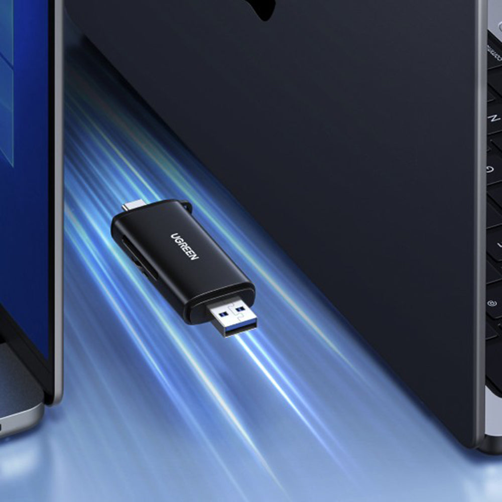 Kaartlezer USB / USB-C UGREEN CM803 (65024), SD - microSD, Zwart