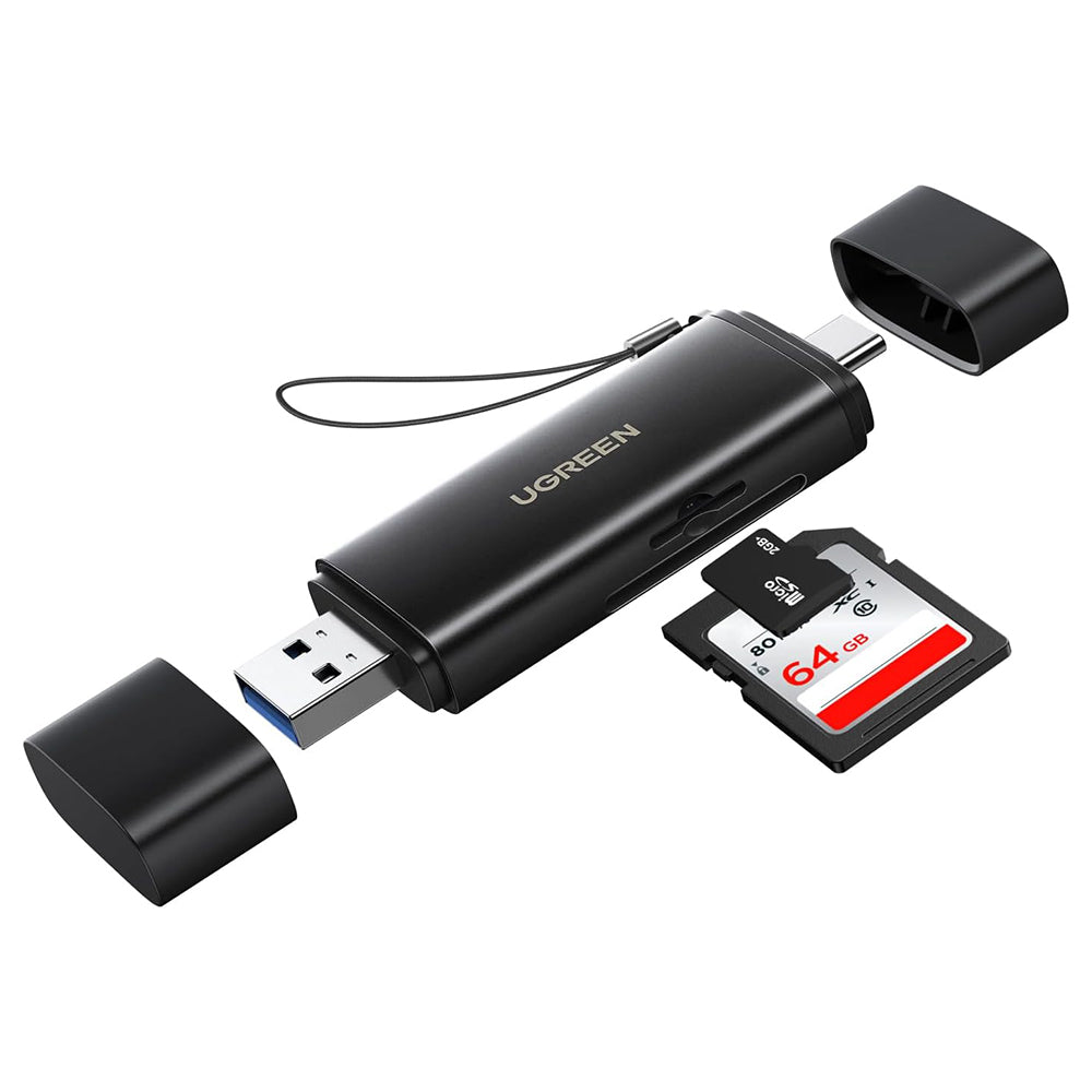Kaartlezer USB / USB-C UGREEN CM803 (65024), SD - microSD, Zwart