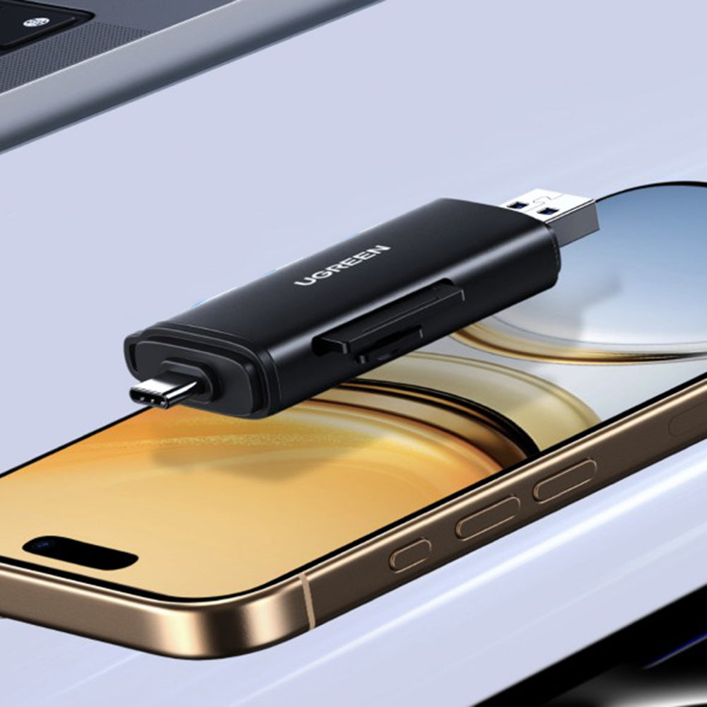 Kaartlezer USB / USB-C UGREEN CM803 (65024), SD - microSD, Zwart