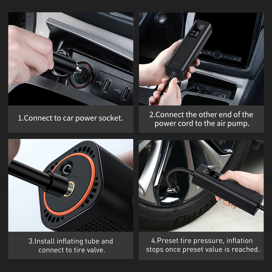 Baseus Auto Compressor Air Pump, Opnieuw verzegeld CRCQ000001