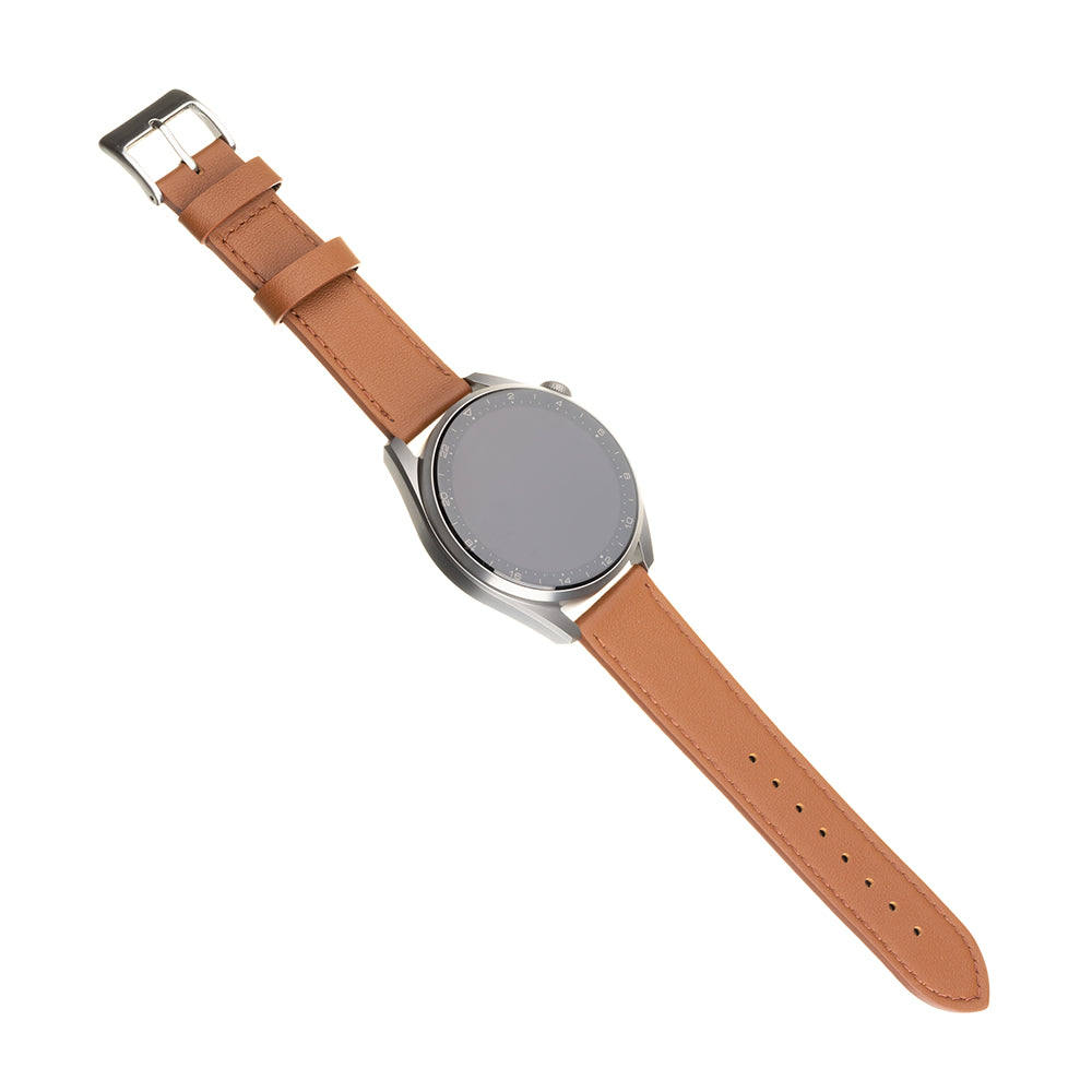 Fixed Leather band voor Samsung Galaxy Watch / Huawei Watch Series, 20mm, Bruin