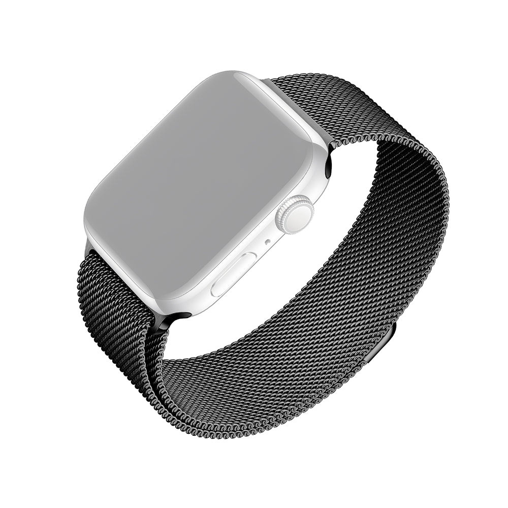Fixed Mesh band voor Apple Watch 42mm / 41mm / 40mm / 38mm Series, Zwart