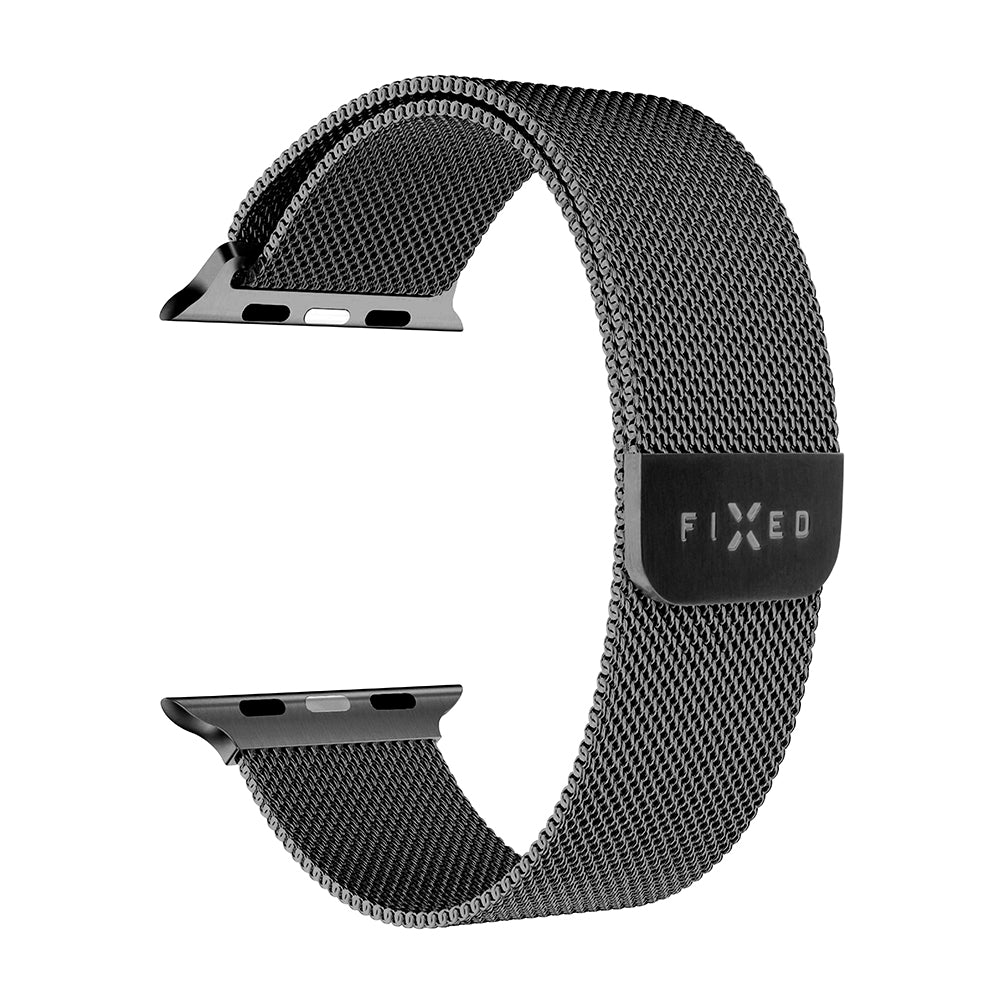 Fixed Mesh band voor Apple Watch 49mm / 46mm / 45mm / 44mm / 42mm Series, Zwart