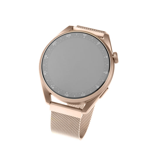 Fixed Mesh-band voor Huawei Watch / Garmin Watch Series, 18mm, Roze Goud