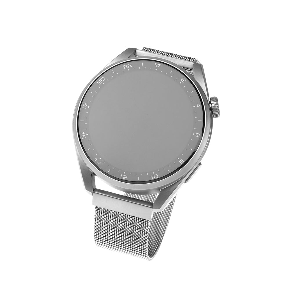 Fixed Mesh band voor Samsung Galaxy Watch / Huawei Watch Series, 20mm, Zilverkleurig