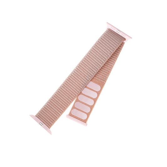 Fixed Nylon Band voor Apple Watch 49mm / 46mm / 45mm / 44mm / 42mm Series, Rosé Goud