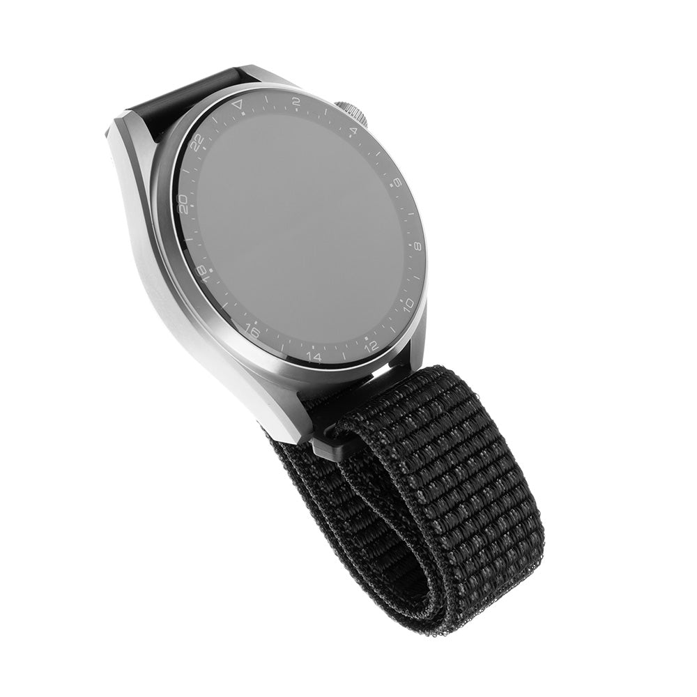Fixed Nylon Band voor Huawei Watch / Xiaomi Watch Series, 22mm, Mat Zwart