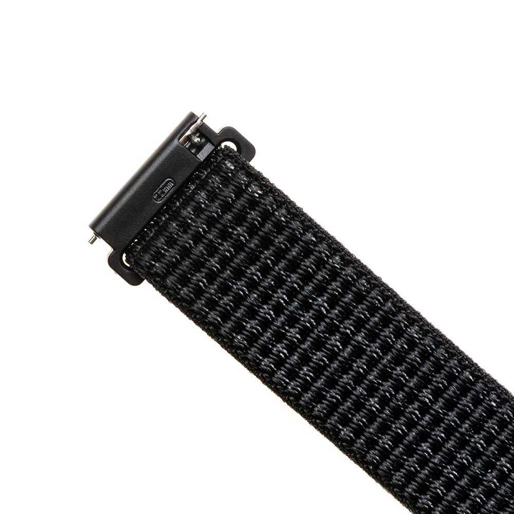 Fixed Nylon Band voor Huawei Watch / Xiaomi Watch Series, 22mm, Mat Zwart