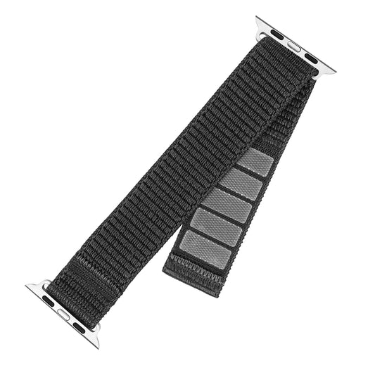 Fixed Nylon Sporty Band voor Apple Watch 42mm / 41mm / 40mm / 38mm Series, Donkergrijs