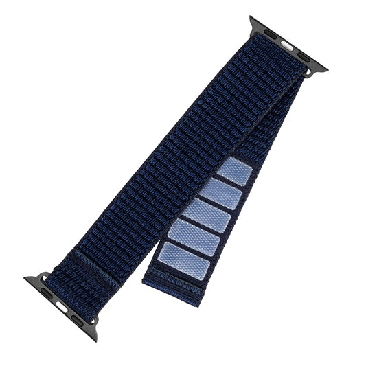 Fixed Nylon Sporty band voor Apple Watch 49mm / 46mm / 45mm / 44mm / 42mm Series, Donkerblauw