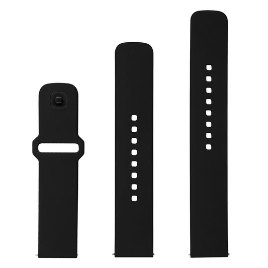 Fixed Silicone Sporty Band voor Samsung Galaxy Watch / Huawei Watch Series, 20mm, Zwart
