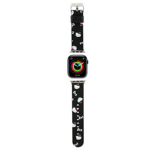 Hello Kitty Leren Kitty & Bows band voor Apple Watch 42mm / 41mm / 40mm / 38mm Series, Zwart